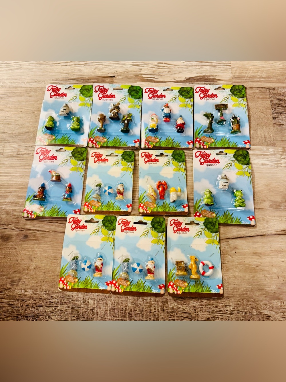 Fairy Garden . A set of 11 packs, each containing 3 figures—a new addition for y